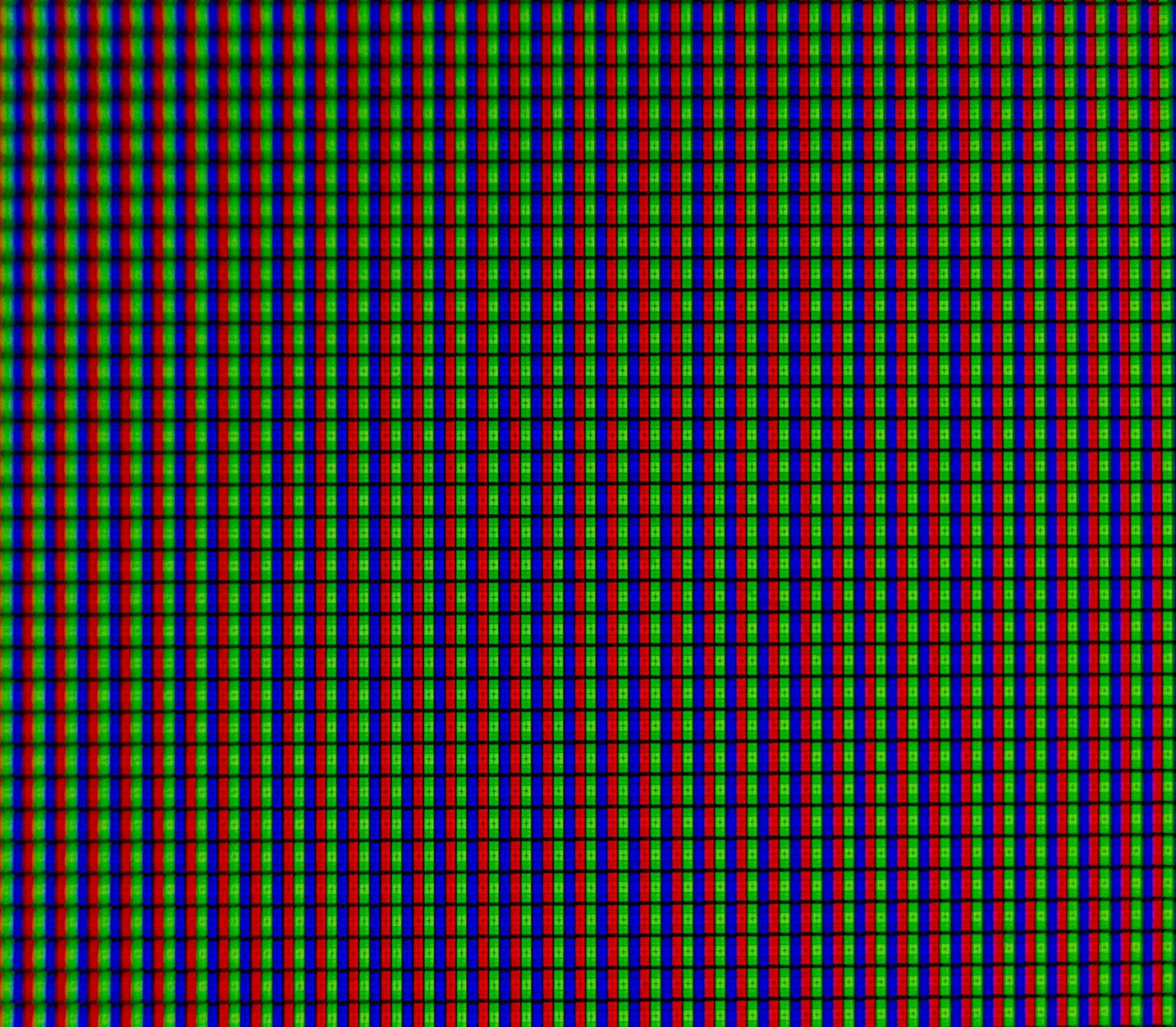 Close-up view of pixels on an indoor LED display panel
